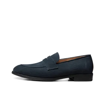 THOM WILLS British Business Slip on Loafers Casual Shoes Men's Dark Blue