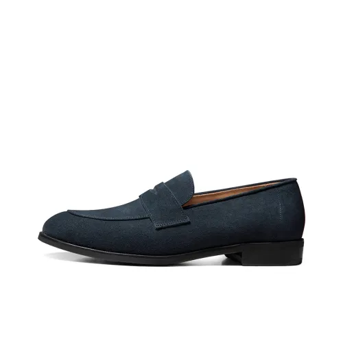 THOM WILLS British Business Slip on Loafers Casual Shoes Men's Dark Blue