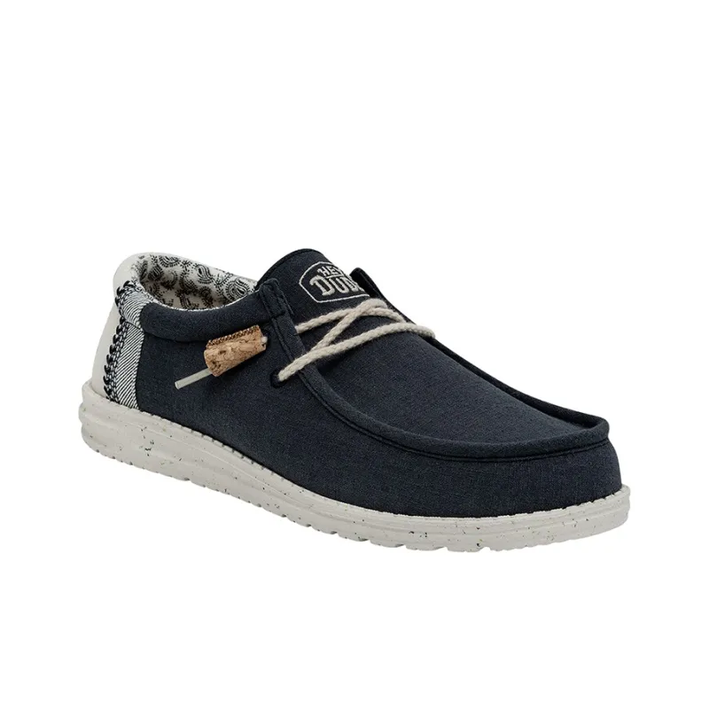 Heydude Men's Casual Shoes Men Low Top Marine Blue-3