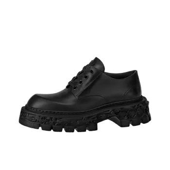 LOUIS VUITTON Lv Platform Lace Up Loafers 'Black'