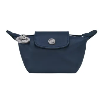 LONGCHAMP Le Pliage Xtra Cow Leather Coin Purse Wallet Men's Blue