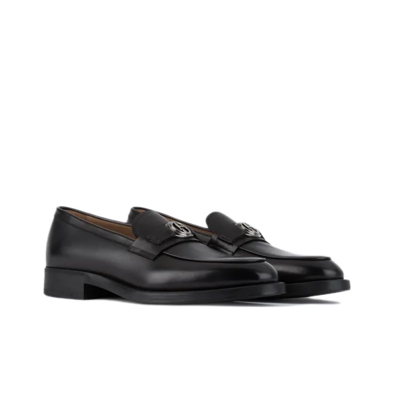 Giorgio Armani Logo-plaque Detail Loafers-3