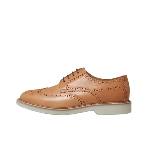Brunello Cucinelli Brogde Derby Shoes Men's Beige