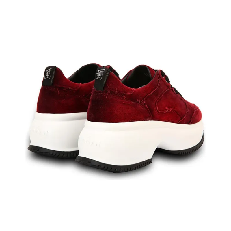 HOGAN Maxi I Active Low-Top Platform Shoes Women's Gradient Red-3