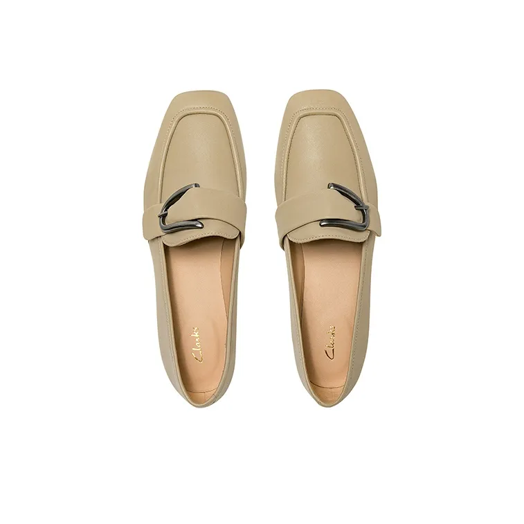 Clarks Chunky Heel Mary Jane Shoes Women's Sand-4