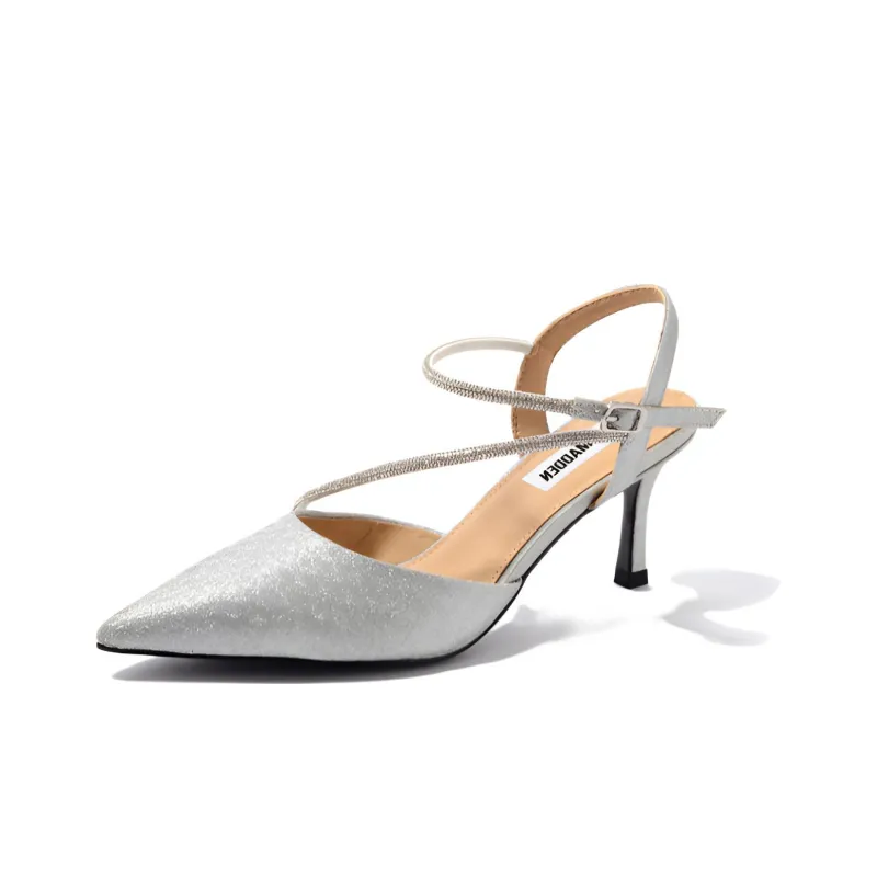 STEVE MADDEN Slim Heel High Heels 5cm Women's Silver-2