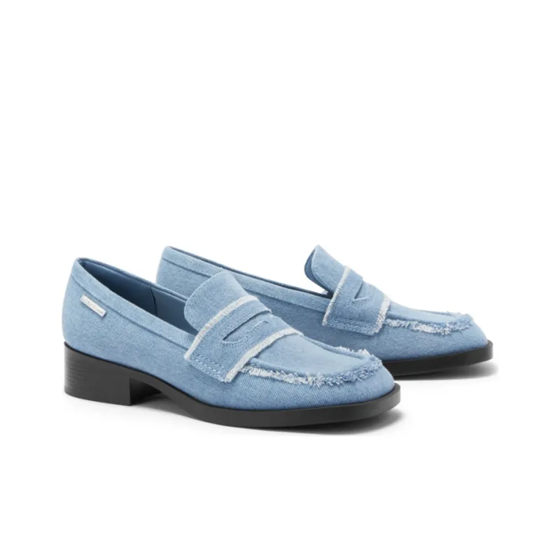 CHARLES&KEITH Loafers Women's Black/BLACK TEXTURED Black Textured/Light Blue Light Blue/Beige-7