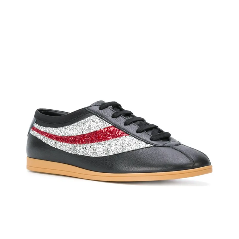 GUCCI Falacer Casual Shoes Men's Black White Red-1