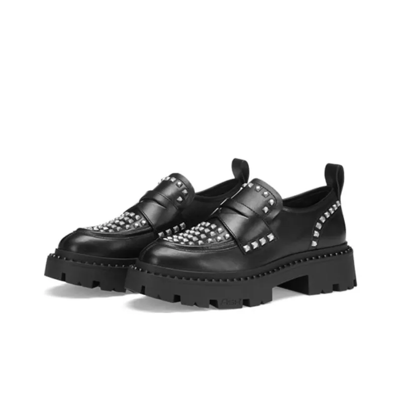 ASH Loafers Women's Black Silver Stud-1