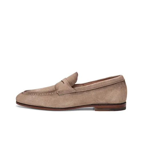 Santoni Suede Penny Loafers