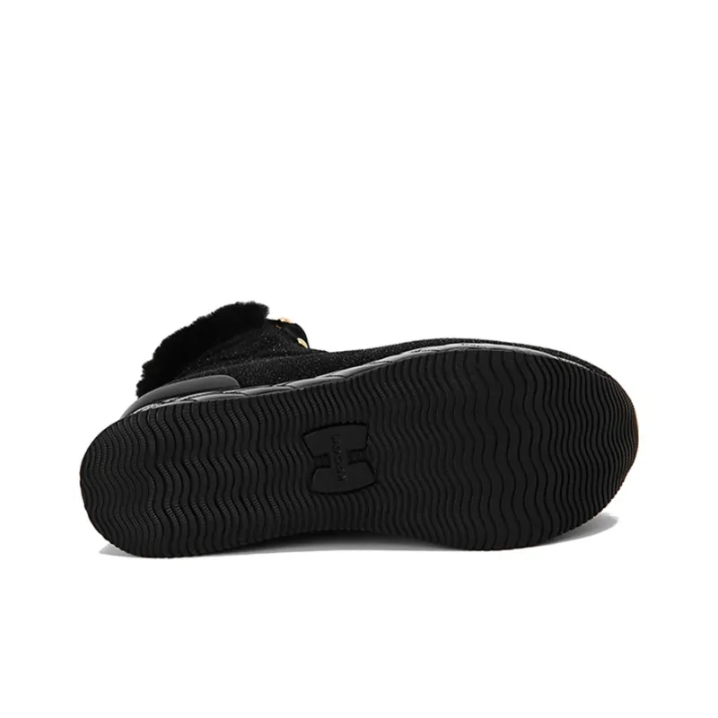 HOGAN H389 High-Top Platform Shoes Women's Follow Black-4