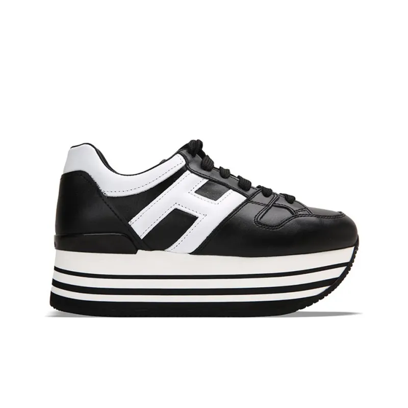 HOGAN Low Top Platform Shoes Women's Black-1