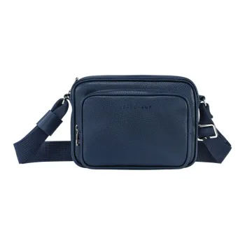 LONGCHAMP Le Foulonné Cow Leather Camera Bags Crossbody Bag Shoulder Bag Small Size Men's Blue
