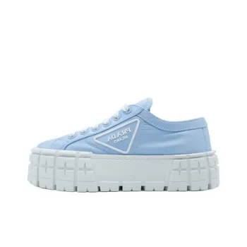 PRADA Double Wheel Re nylon Gabardine Sneakers 'Blue' Women's