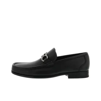 FERRAGAMO Gancio Business Leather Shoes Men's Black