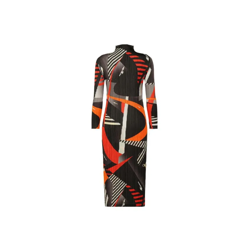 PLEATS PLEASE ISSEY MIYAKE Long-Sleeved Dresses Women's Black-1
