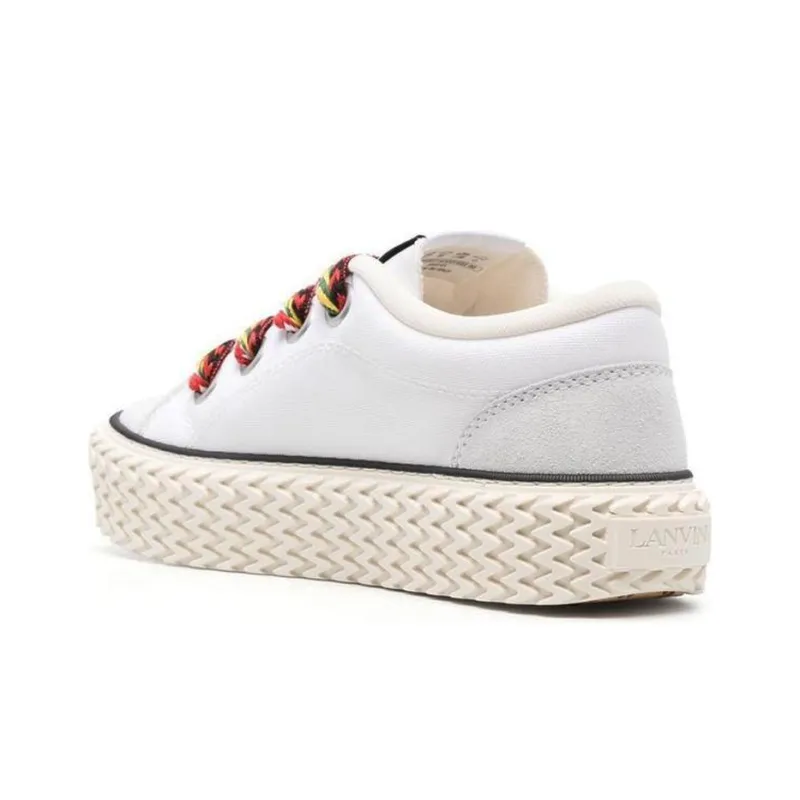 Lanvin Low Top Vulcanized Sneaker White-3