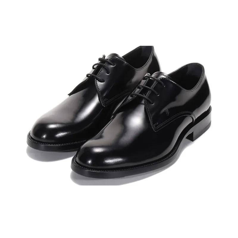 TOD'S Round Toe Oxford Lace Up Shoes-2