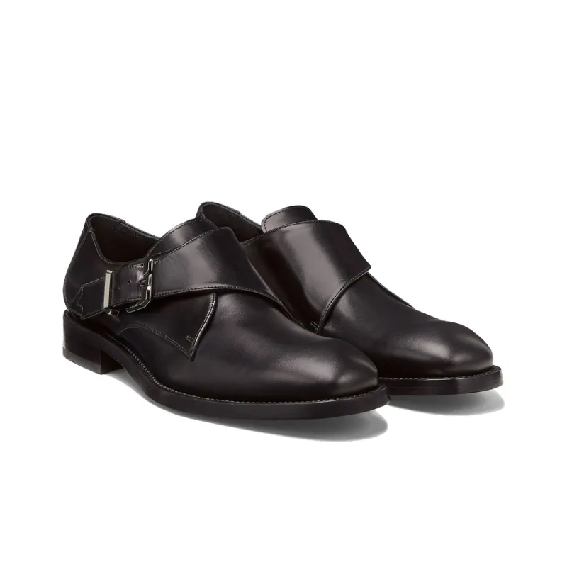 VERSACE Dress Shoes Men Low Top Black-2