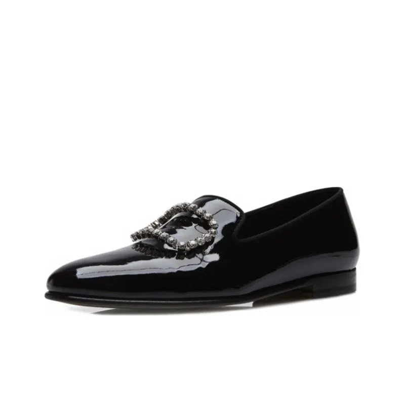 MANOLO BLAHNIK Mario Patent-leather Loafers-3