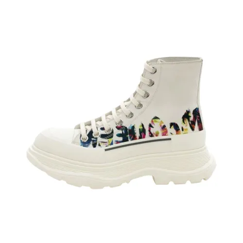 Alexander McQueen Tread Slick Martin Boots Women's High-Top White