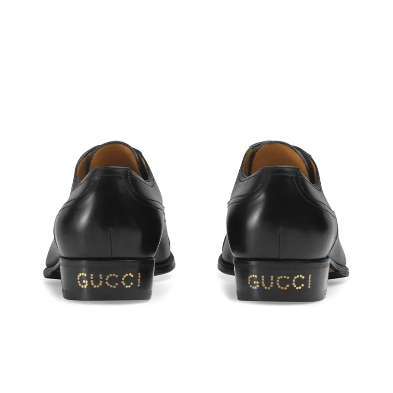 GUCCI Dress Shoes Men Low Top Black-3