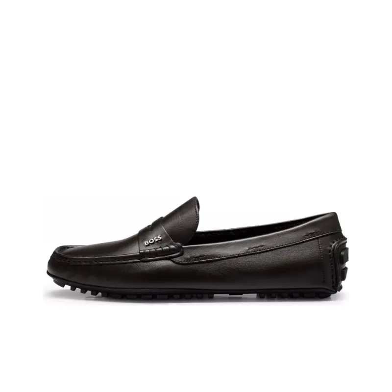 HUGO BOSS Mokasin Shoes Dark Brown-0