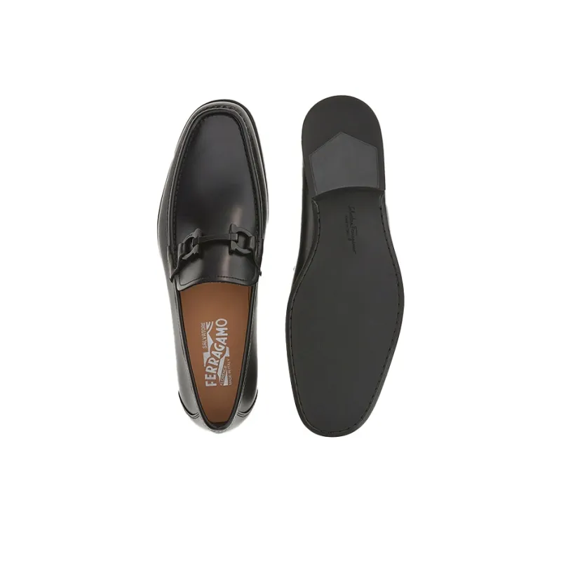 FERRAGAMO Gancini Plaque 35mm Leather Loafers-5