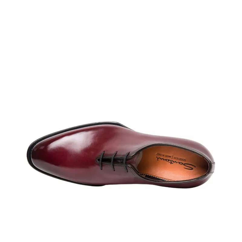 Santoni Dress Shoes Men Low-Top Red-3