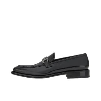 FERRAGAMO Leather Loafers Black
