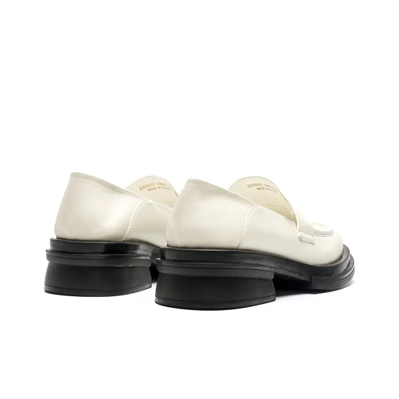 GRACEGIFT Loafers 4.5cm Women's Black White-2