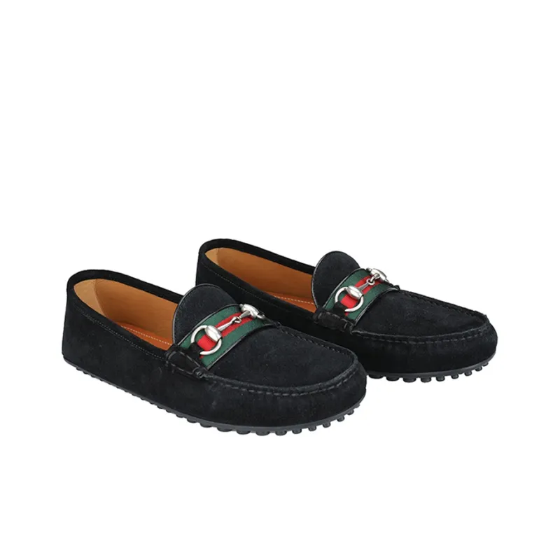 GUCCI Gommino Loafers Men Low Top Black-3