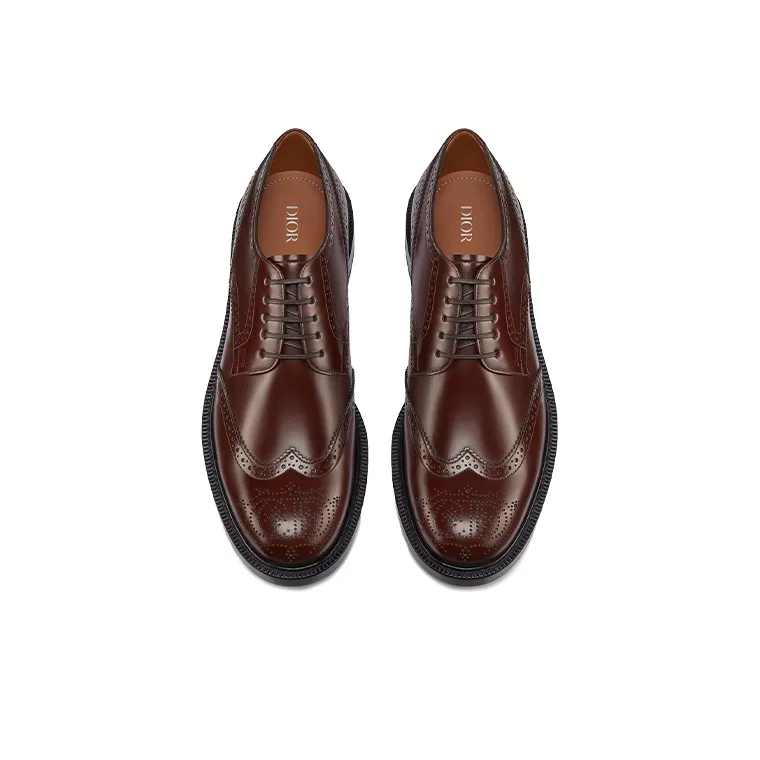 DIOR Dress Shoes Men Low-Top Brown-4
