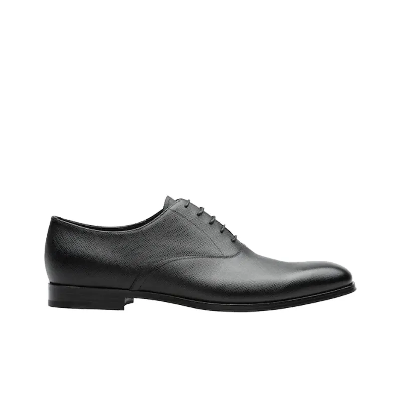 PRADA Saffiano-leather Oxford Shoes-1