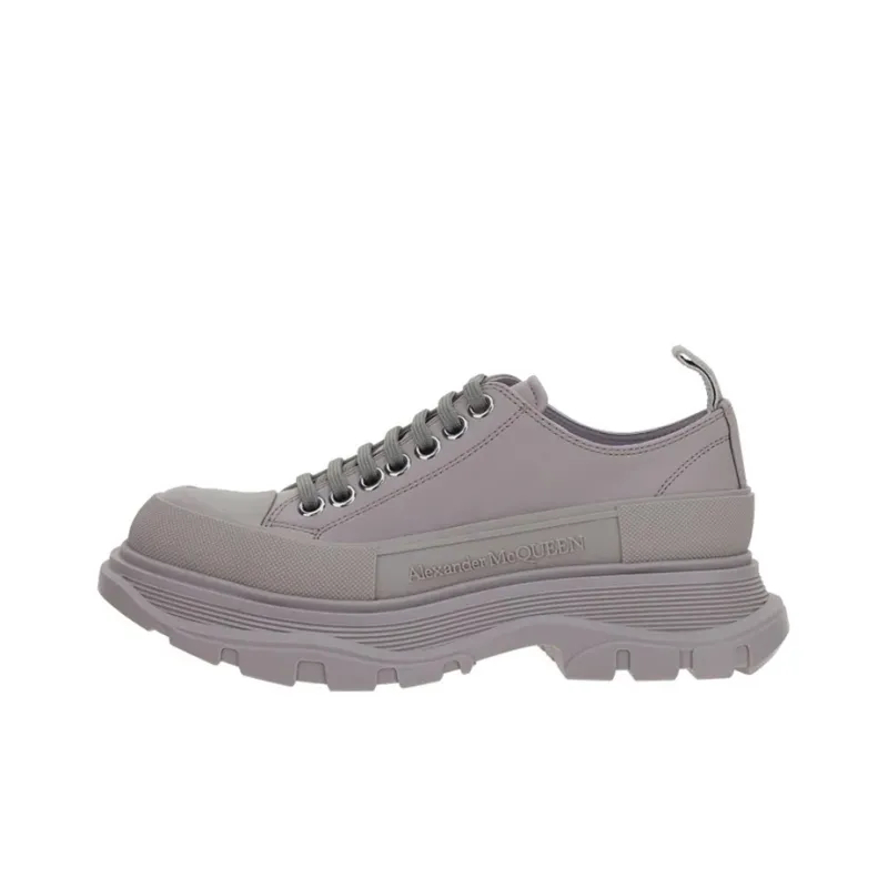 Alexander McQueen Tread Slick Low Lace Up Grey Women's-0