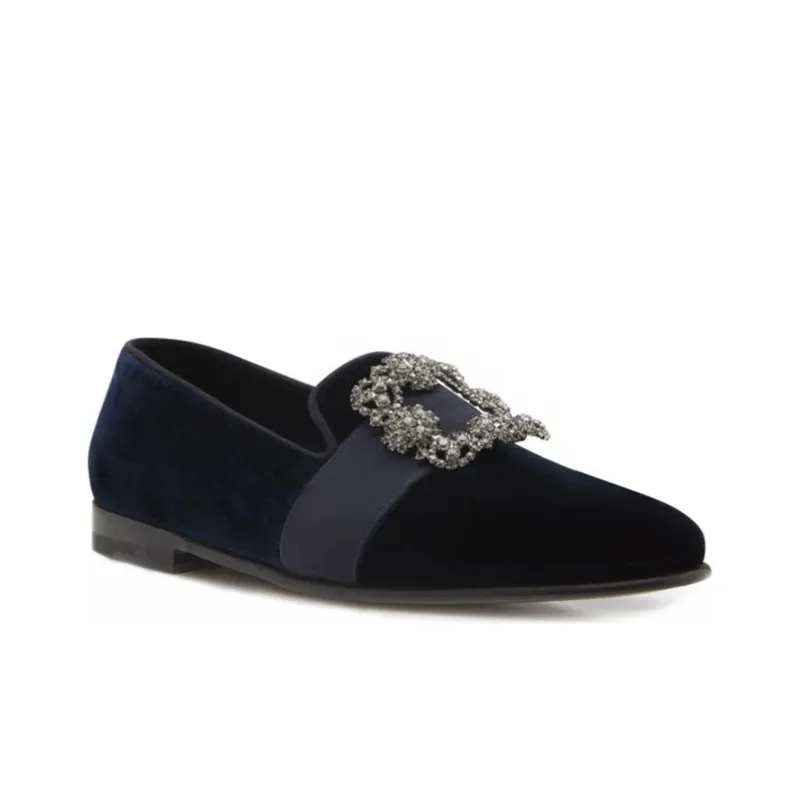 MANOLO BLAHNIK Carlton Velvet Loafers-2