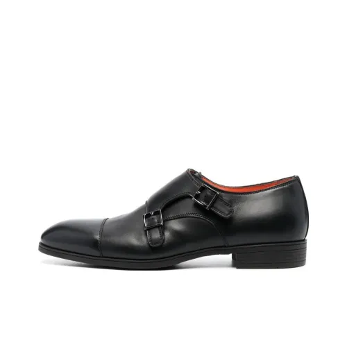 Santoni Double-buckle Leather Monk Shoes