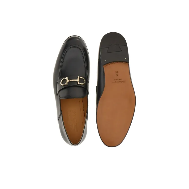 FERRAGAMO Gancini-buckle Leather Loafers-5