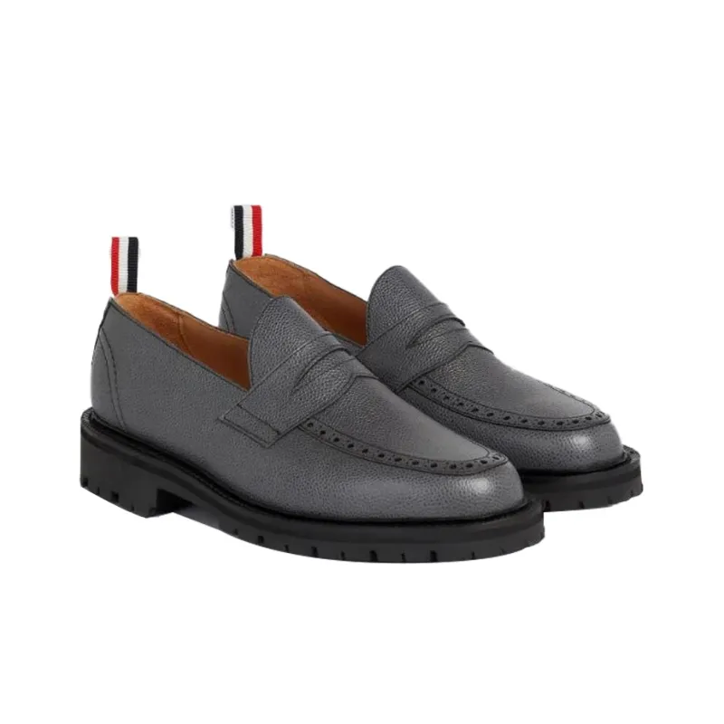 THOM BROWNE· Commando Loafers Men's Dark Gray-2