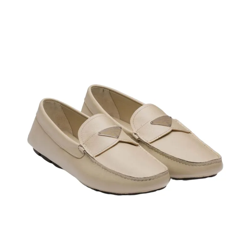 PRADA Triangle-logo Penny-slot Loafers-2