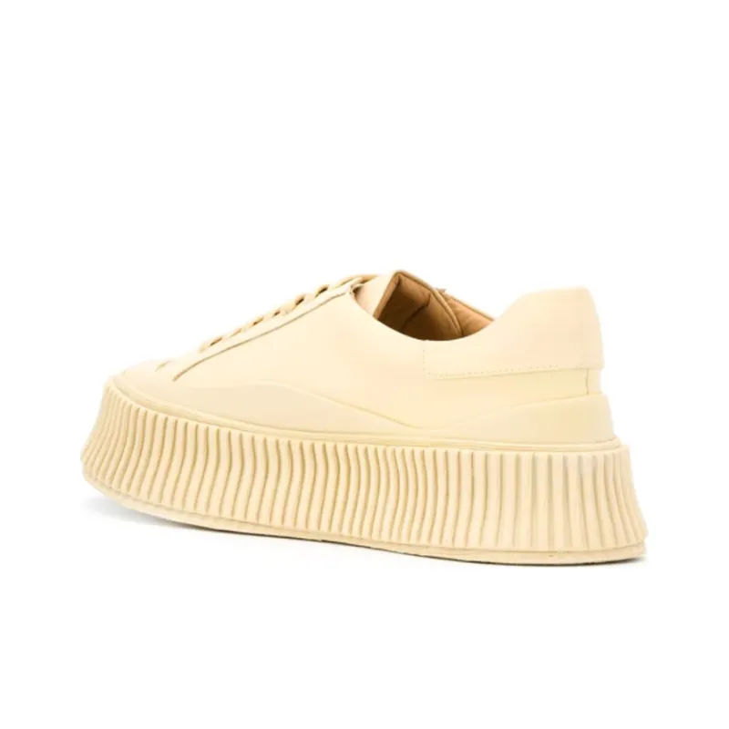 JIL SANDER Low-Top Platform Shoes Women's Beige Yellow-4