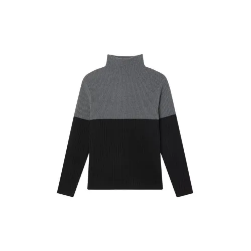 THEORY Cashmere Sweaters Men Black Gray Mix 093