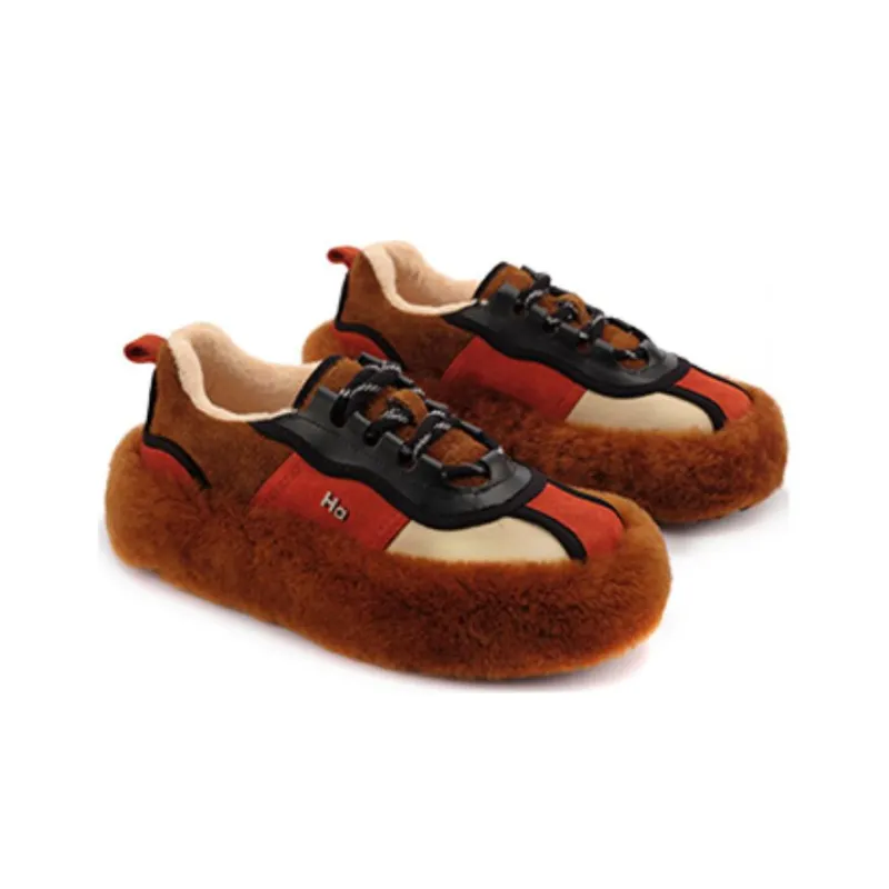HALF AWAKE Low-Top Platform Shoes Women's Pink Orange-1
