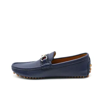 GUCCI Horsebit Gommino Loafers Men Low Top Blue