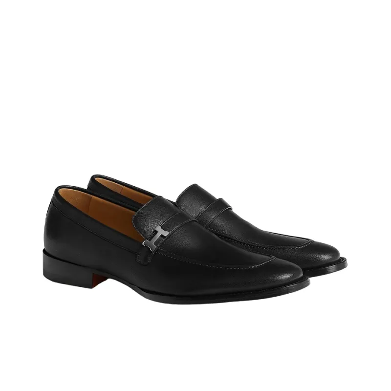 HERMES Guido Loafers Men's Black-2