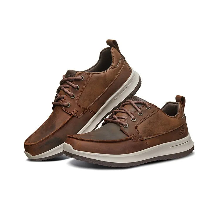 Skechers Delson 1.0 Men's Casual Shoes Men's Dark Brown-3