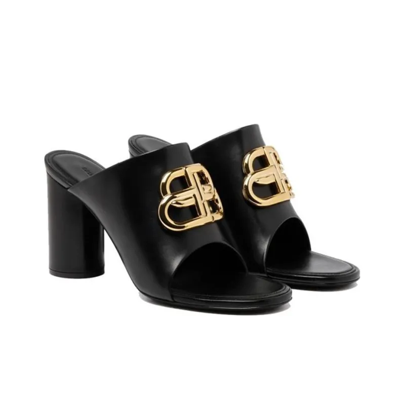 Balenciaga Slide Slippers Women's Black-2