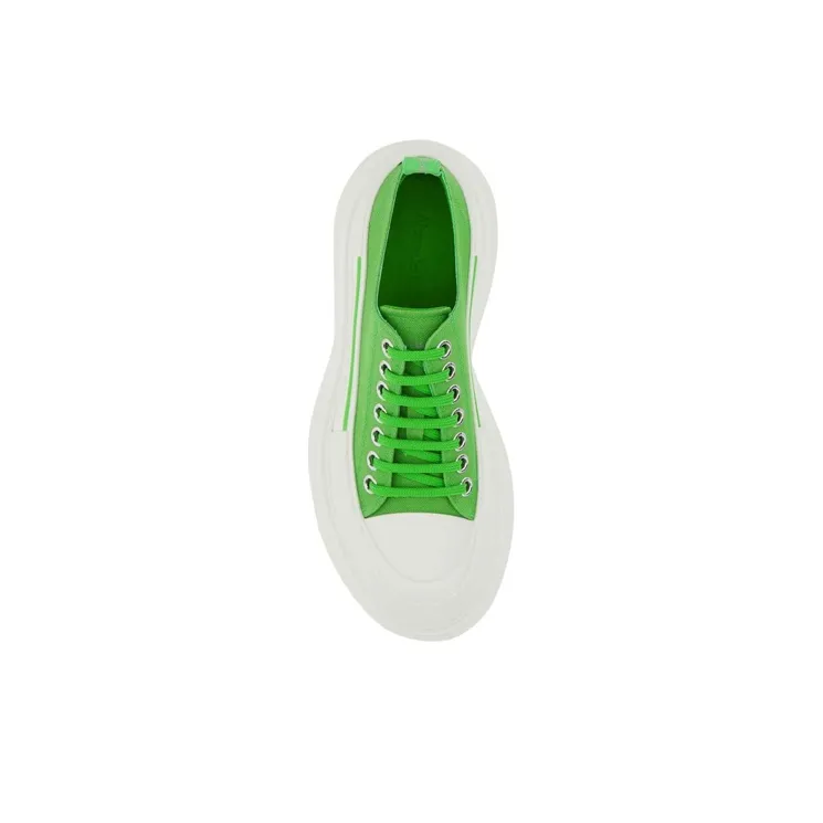 Alexander McQueen Tread Slick Low Lace Up Acid Green Women's-4
