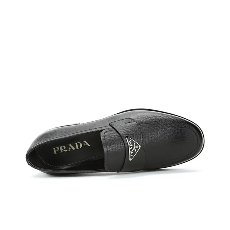 PRADA Saffiano Leather Loafers-4
