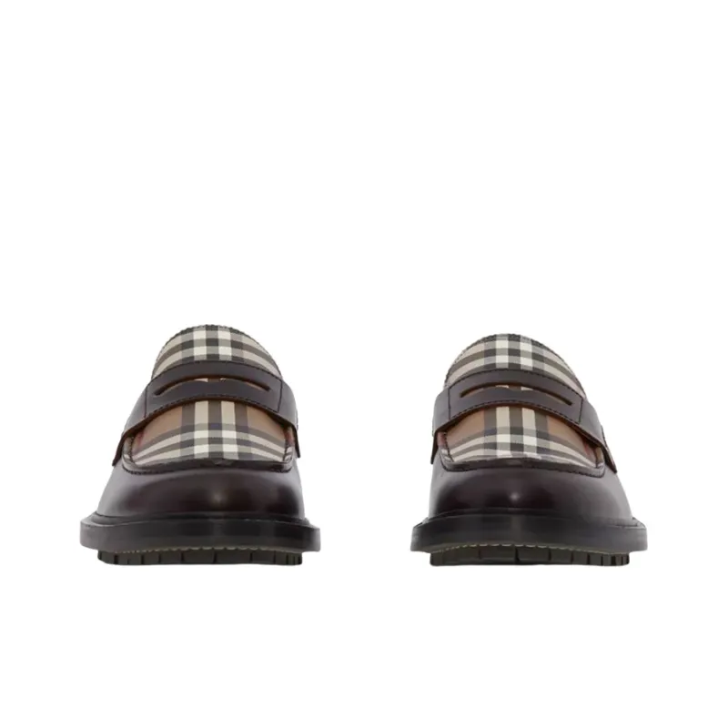Burberry Vintage Check Leather Loafers-2